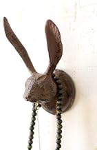 CXX2234 KALALOU Rustic Cast Iron Rabbit Wall Hook, One Size, Brown