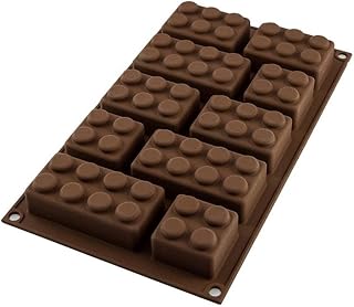 Silikomart N.10 CHCO Block - Choco Block Mould, Brown, 29.5 mm