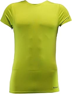 Reebok Men's Crewneck Activewear T-Shirt Designed with Performance Fabric (Tender Shoots, Small)