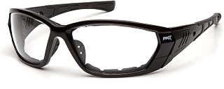 Pyramex Atrex Series Safety Glasses Clear Lens Black Frame with AntiFog