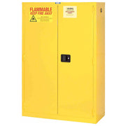 Flammable Cabinet by Global Industrial – 18"L x 34"W x 65"H, Alloy Steel, Yellow, Model BM44YPQQ