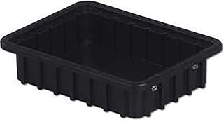 LewisBins ESD-Safe Divider Box, 10-13/16"L x 8-5/16"W x 2-1/2"H, Lot of 12