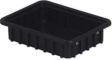LewisBins ESD-Safe Divider Box, 10-13/16"L x 8-5/16"W x 2-1/2"H, Lot of 12