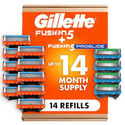 Gillette 14 Count (Pack of 1) / Fusion 5 ProGlide & Shield Refills / Multicolor Razor Blades & Cartridges