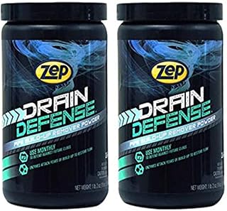 Zep Drain Defense Enzymatic Cleaner Powder - 18 oz (Case of 2) ZDC16 - Safe for Pipes and Septic Systems