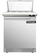 DL27-8C-FB Designer Line Sandwich Unit, 27" W, With 8 Pan Openings, 19" Cutting Board & Front Breathing