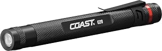 Coast HL45 400 Lumen Dual Color (White/Red) LED Headlamp, Battery and Hardhat Clips Included