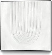 Giant Art Canvas 30x30 Arcobaleno Bianco IV Framed in Multi-Color