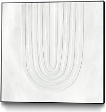 Giant Art Canvas 30x30 Arcobaleno Bianco IV Framed in Multi-Color