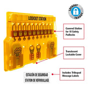 Master Lock Includes 10 Zenex Padlocks / Includes 4 Zenex Padlocks / Yellow Devices