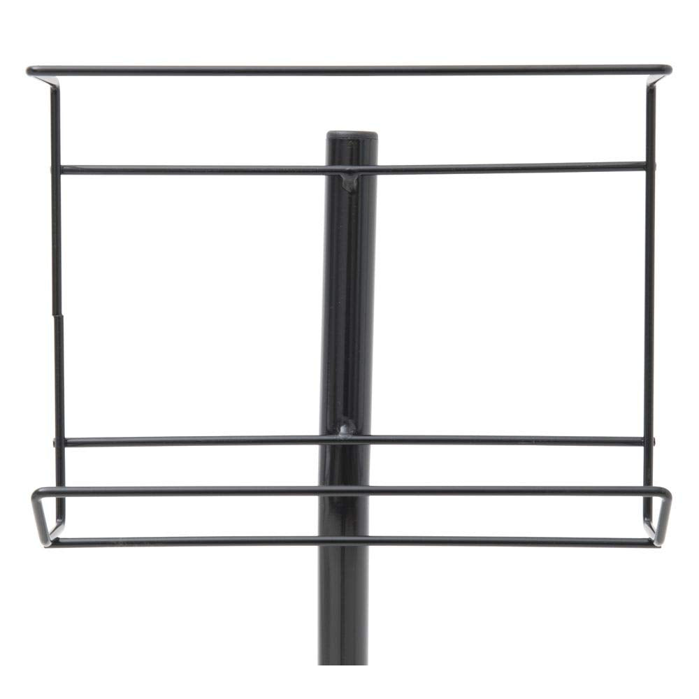 Disposable Glove Holder - 12" Dia x 35" H by HUBERT – Wire, Black, Model WCH0513