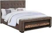 Best Master Furniture Umeria Modern Bed Frame (Queen/Gray Chenille)