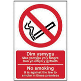 NOSMOKING ITIS AGAINSTLAW TOSMOKE PREMISES ENGWELSH Site Safety Signs & Guides 12 x 8 Inch Notice Danger Warning Caution for Outdoor & Indoor by CZvdPh – Model ZFHsign7057