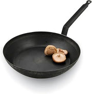 PADERNO World Cuisine Carbon Steel Black Steel Frying Pan, 17.75" A4171645