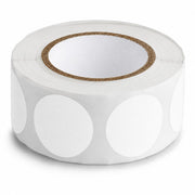 Round Inventory Labels by Glownary – 1.0 Inches Diameter, Semi-gloss Paper, White, Pack of 500, Model 323wt1bc