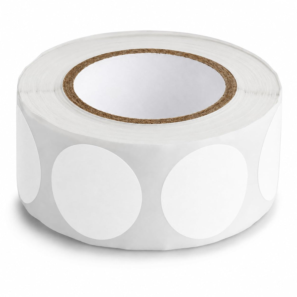 Round Inventory Labels by Glownary – 1.0 Inches Diameter, Semi-gloss Paper, White, Pack of 500, Model 323wt1bc
