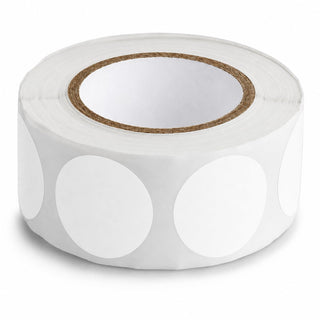 Round Inventory Labels by Glownary – 1.0 Inches Diameter, Semi-gloss Paper, White, Pack of 500, Model 323wt1bc