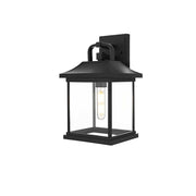 Saul One Light Outdoor Wall Sconce Black by Lighting Design – Aluminum, Black