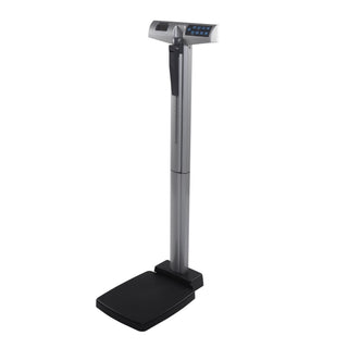 Eye-Level EMR Digital Scale - 500 lb - Silver by Health o meter – 17"L x 14.75"W x 53.63"H, Polycarbonate, Gray, Model 500KL