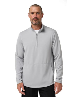 Mens Fibercloud 1/4 Zip Light Grey Small by TravisMathew – Small, Polyester Blend, Light Grey, Model A46145_0LGR_