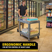 Rubbermaid Commercial Products Gray / Medium / 2-Shelf Service Carts