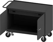 Durham 3413-FL-95 Mobile Bench Cabinet, Steel, Floor Lock