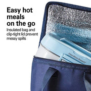Hamilton Beach Stainless Steel 3 Compartment Tray / Blue / Modern Lunch Boxes