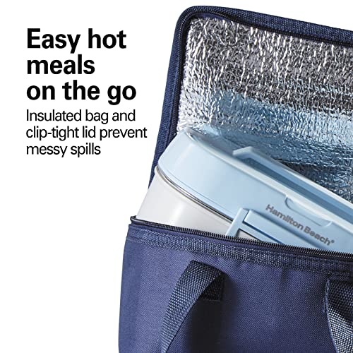 Hamilton Beach Stainless Steel 3 Compartment Tray / Blue / Modern Lunch Boxes