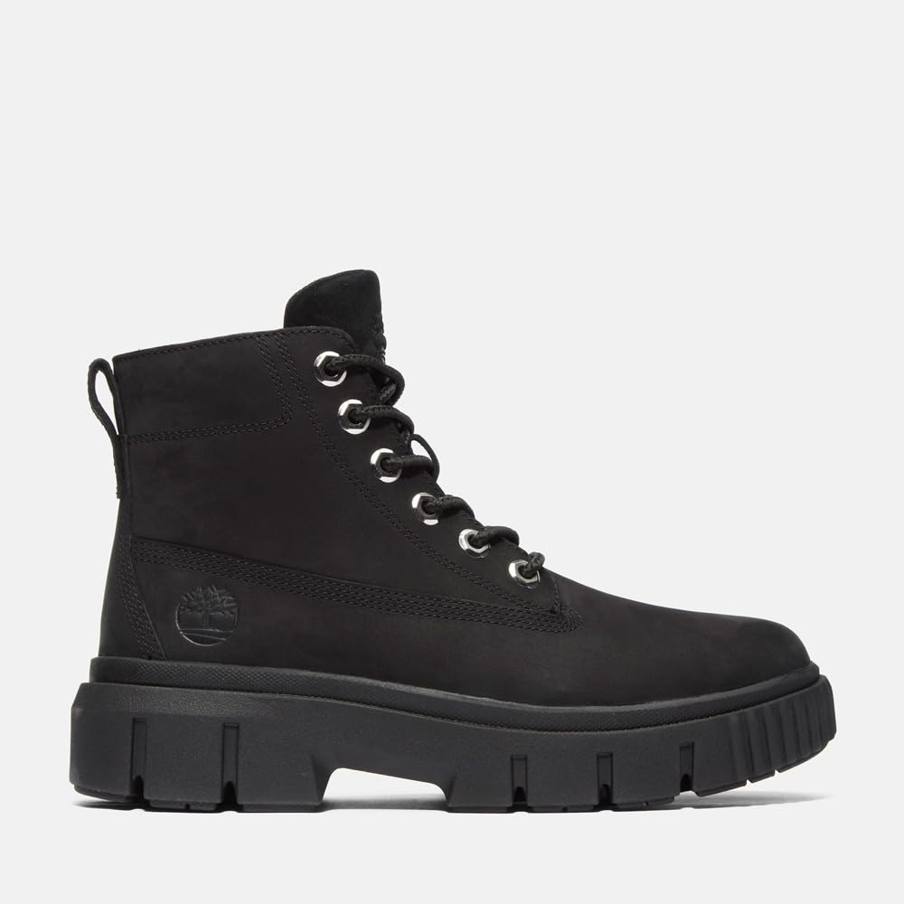 Women's Greyfield Leather Boot by Timberland – 8, nubuck, Black