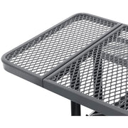 Global Industrial Grey / Industrial / 96 inches x 30 inches x 29.5 inches Picnic Tables