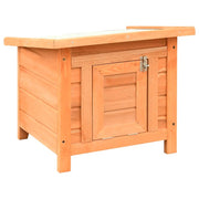 Cat House Solid Pine & Fir Wood 19.7"x18.1"x17. by vidaXL – Medium, Fir Wood, Brown, Model 170640