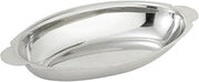 Winco Stainless Steel Oval Au Gratin Dish, 8-Ounce