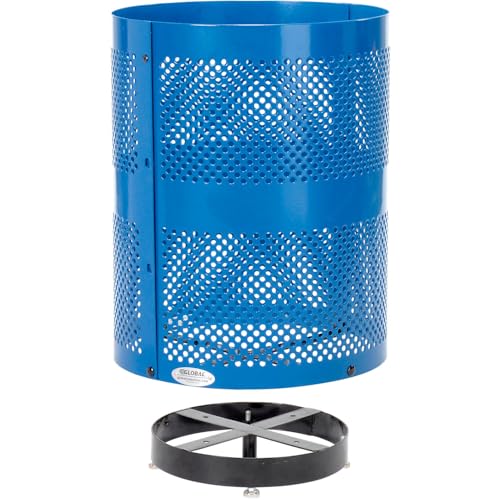 Global Industrial Blue / Industrial / 36.0 gallons Outdoor Trash Cans