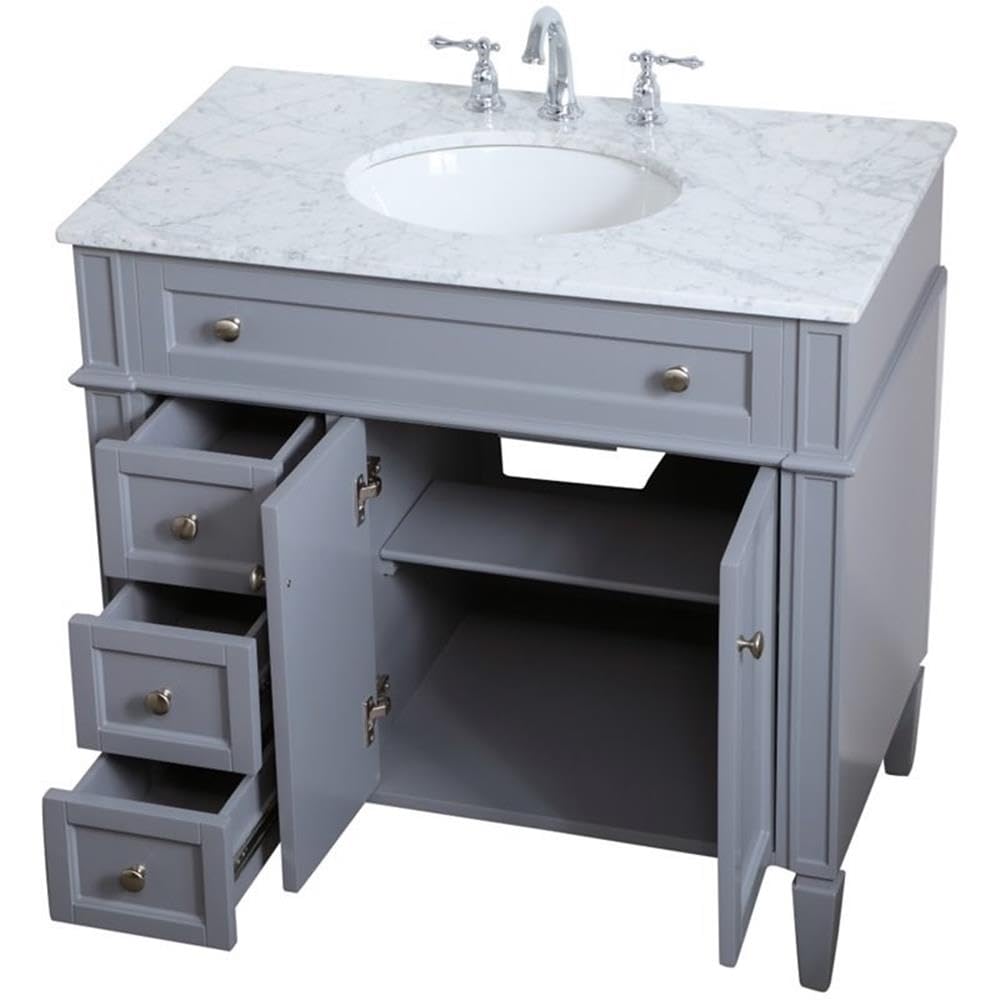 Elegant Decor 36" - Single / Gray,grey / Modern Wheel Care