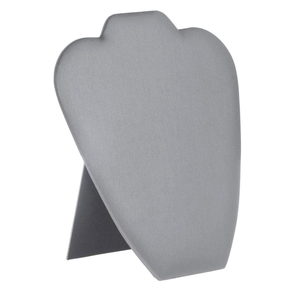 Necklace Display Easel Steel Gray Leatherette 8 5/8" H by Retail Resource – Model 075-6704R-SG