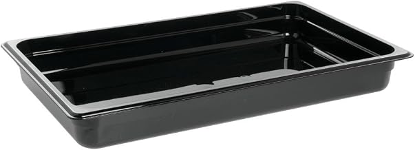 Cambro Camwear Full Size Black Polycarbonate Cold Food Pan - 2 1/2"D