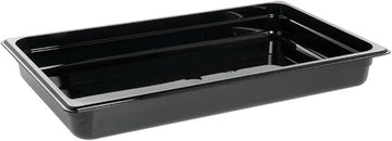 Cambro Camwear Full Size Black Polycarbonate Cold Food Pan - 2 1/2"D