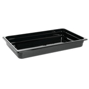Camwear Full Size Black Polycarbonate Cold Food Pan - 2 1/2"D by Cambro – 2.5 inches, Polycarbonate, Black