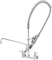 T&S Brass B-0154-14-CR-BC Pre-Rinse Units, Includes 8" Wall Mount, Ceramas, B-0155-LNEZ and 14" Swing Nozzle, B-0107-C Spray Valve