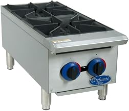 Globe C12HT Chefmate 12" Economy Gas Hot Plate, (2) Burners, NSF