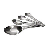 Set of 4 Stainless Steel Measuring Spoons by Tablecraft – Stainless Steel, Silver