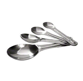 Set of 4 Stainless Steel Measuring Spoons by Tablecraft – Stainless Steel, Silver