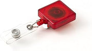 KEY-BAK Retract-A-Badge Retractable I.D. Badge Holder Square Shaped with a 36" Retractable Cord and Belt Clip Attachment (5 Pack)
