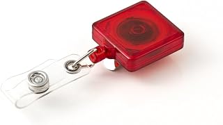 KEY-BAK Retract-A-Badge Retractable I.D. Badge Holder Square Shaped with a 36" Retractable Cord and Belt Clip Attachment (5 Pack)