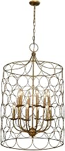 Moti Hattie Cage-Style Pendant in Gold Metal