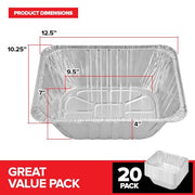 Stock Your Home 20 / Deep / Silver Containers