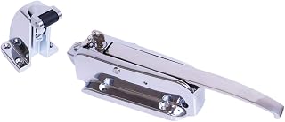 Kason K56C-CD01 Walk-In Safety Chrome Latch Complete with Key and K56-CD03 Strike (Offset 3" to 4")