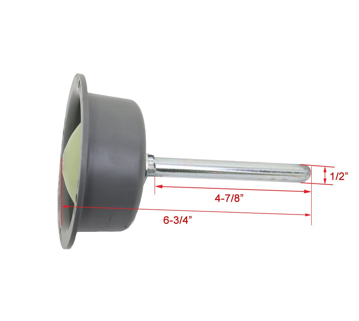 489C Narrow Recessed Inside Release Handle by Kason – Plastic, Silver, Model 10489C00600