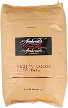 Ambrosia Natural High Fat Cocoa Powder 22/24%, 5 Pound Bulk Bag (Pack of 6) for Baking & Drinks