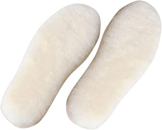 Sheepskin Warm Insoles for Men Winter Fluffy Boot Inserts Lambskin Thermal Shoe Insoles Size 43 for Snow Boots and Work Shoes